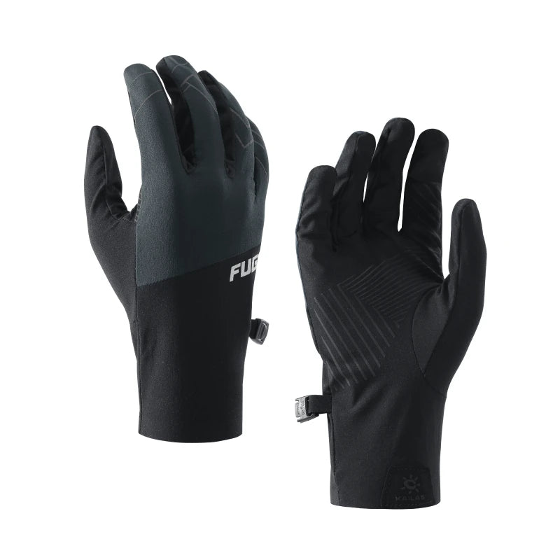 Kailas FUGA Trail Running Gloves Unisex-Color-Deep Black/Moonrock Gray