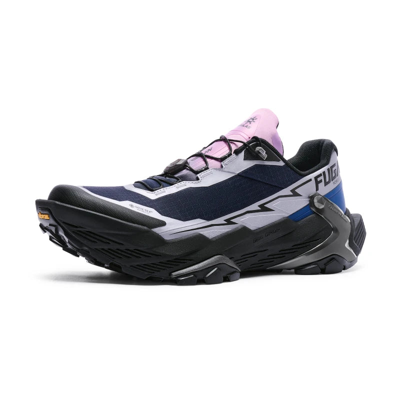 Kailas FUGA DU 2 GTX Low-cut Waterproof Trail Running Shoes Men's-Color-Navy Blue/Iridescent Pink