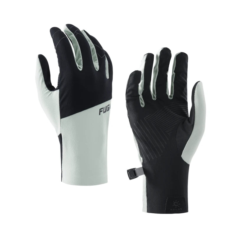Kailas FUGA Trail Running Gloves Unisex-Color-Light Cloud Gray/Deep Black