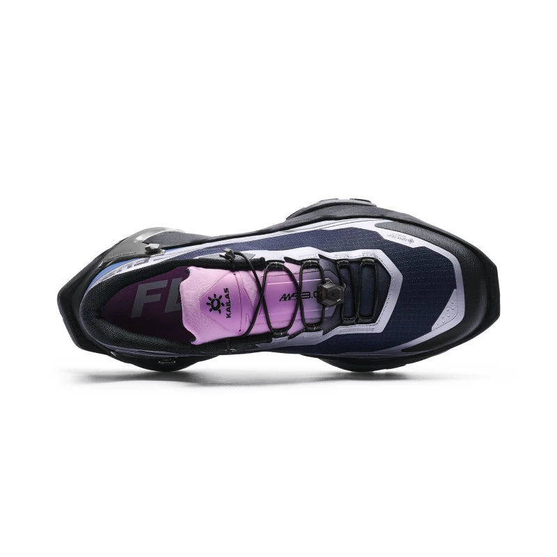 Kailas FUGA DU 2 GTX Low-cut Waterproof Trail Running Shoes Men's-Color-Navy Blue/Iridescent Pink