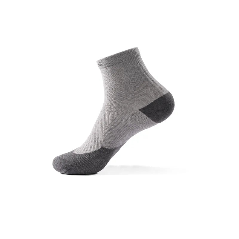 Kailas FUGA Low-Cut Trekking Socks (2-Pack) Unisex-Color-Dark Pastel Blue/Dark Reddish Brown