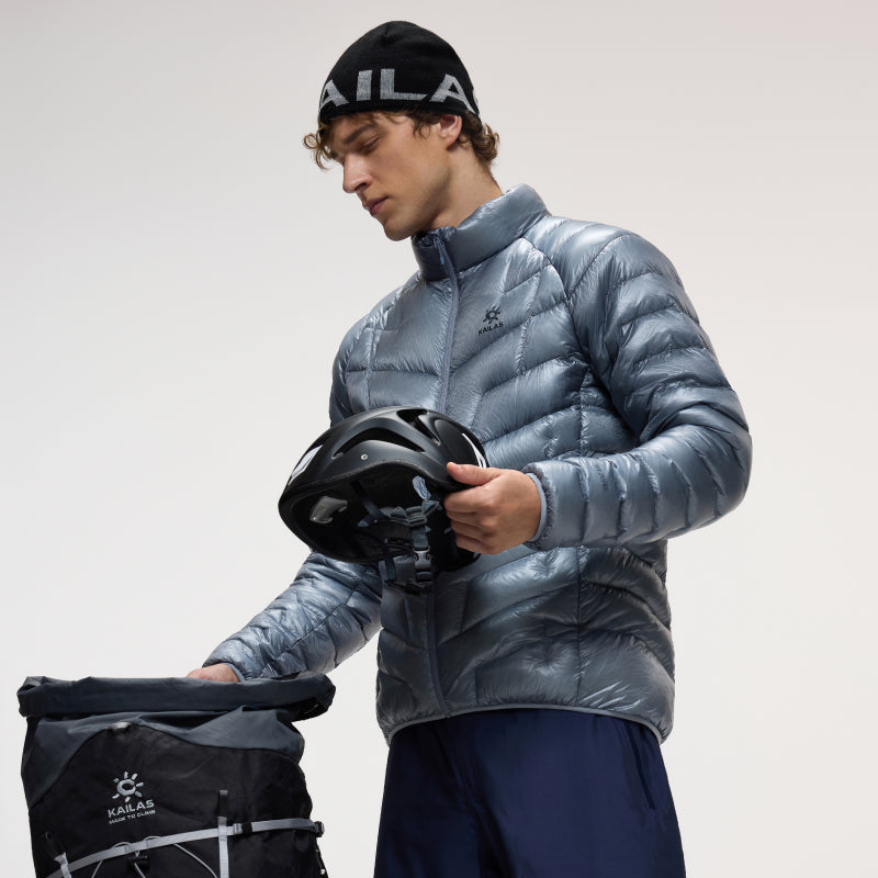 Kailas GT ZERO 900FP Goose Down Stand Collar Jacket Men's-Color-Snow Night Gray