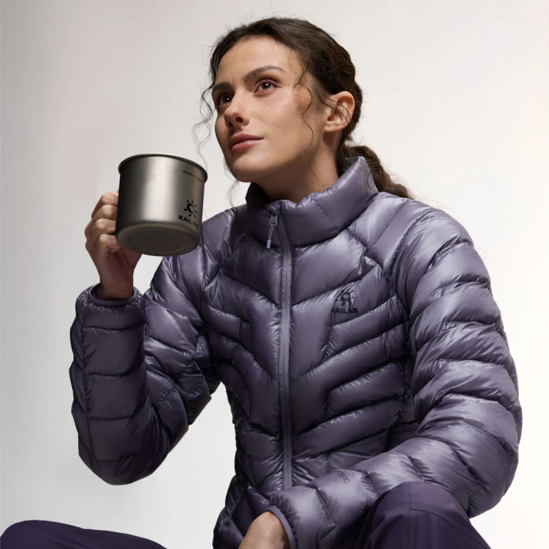 Kailas GT ZERO 900FP Goose Down Stand Collar Jacket Women's-Color-Mist Purple