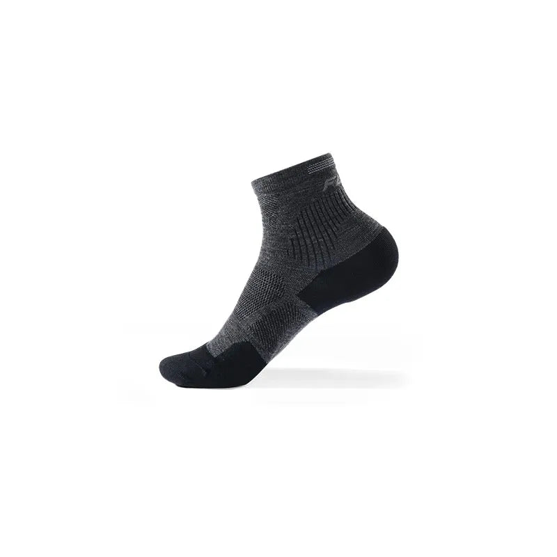 Kailas FUGA Merino Wool Low-Cut Trail Running Socks Unisex-Color-Ink Black