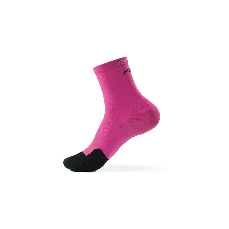 Kailas FUGA Mid-Cut Trail Running Socks Unisex-Color-Electric Pink