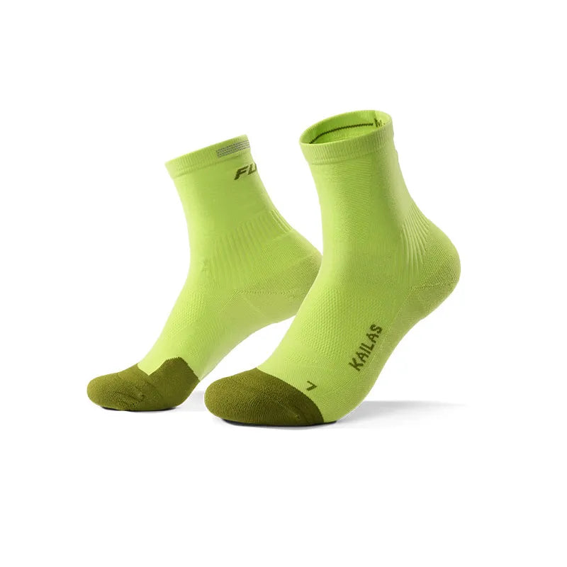 Kailas FUGA Mid-Cut Trail Running Socks Unisex-Color-Green