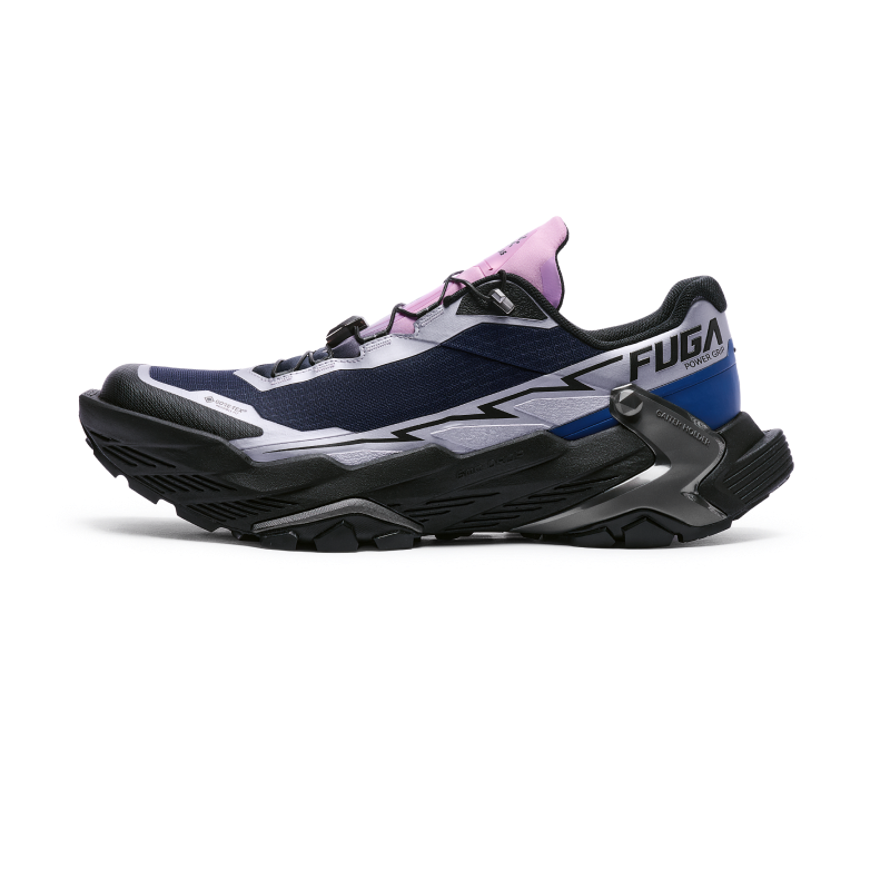 Kailas FUGA DU 2 GTX Low-cut Waterproof Trail Running Shoes Men's-Color-Navy Blue/Iridescent Pink