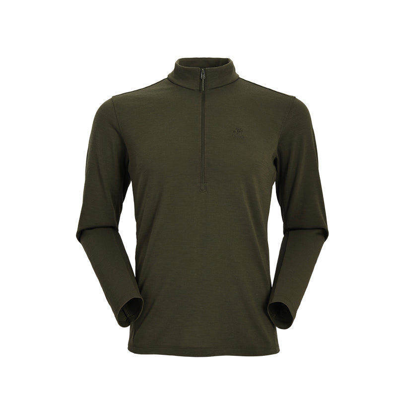 Kailas Stand Collar Wool Long Sleeve Functional T-shirt Men’s