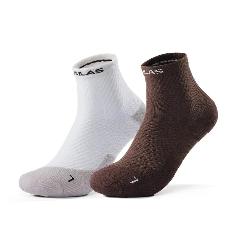 Kailas FUGA Low-Cut Trekking Socks (2-Pack) Unisex-Color-Light Mist White/Cypress