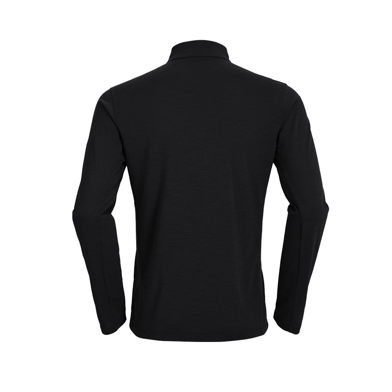 Kailas Stand Collar Wool Long Sleeve Functional T-shirt Men’s-Color-Black