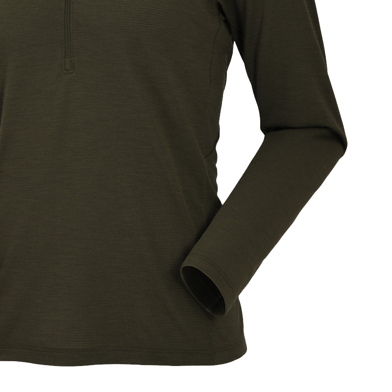 Kailas Stand Collar Wool Long Sleeve Functional T-shirt Men’s-Color-Green