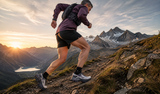 KAILAS trail running shoes on alpine mountain trail