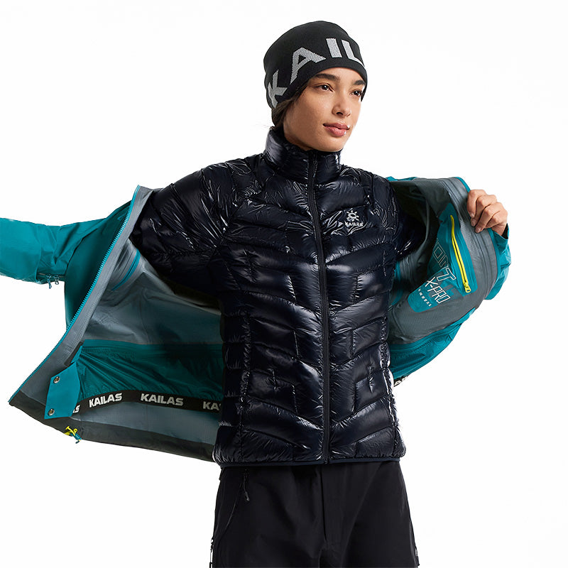 Kailas GT ZERO 900FP Goose Down Stand Collar Jacket Women's-Color-Deep Black