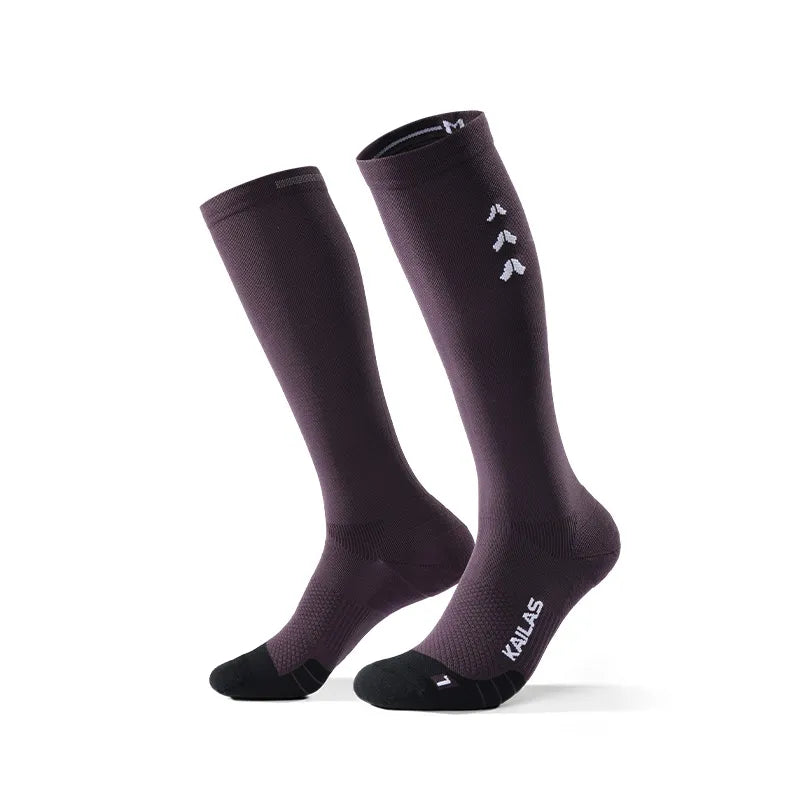 Kailas FUGA High-Cut Trail Running Socks Unisex-Color-Midnight Plum