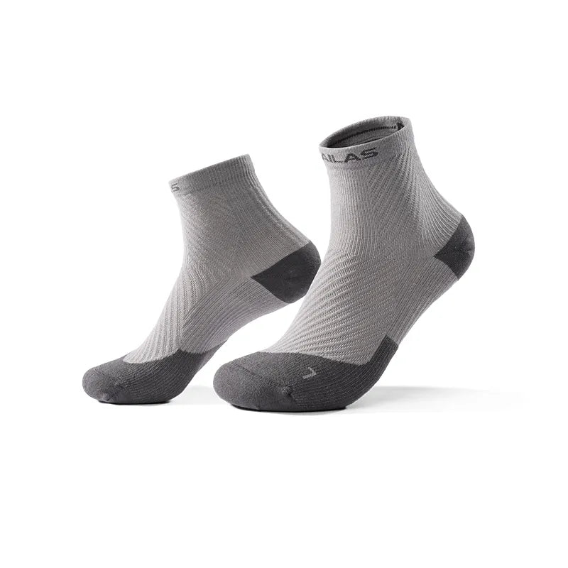 Kailas FUGA Low-Cut Trekking Socks (2-Pack) Unisex-Color-Dark Pastel Blue/Dark Reddish Brown