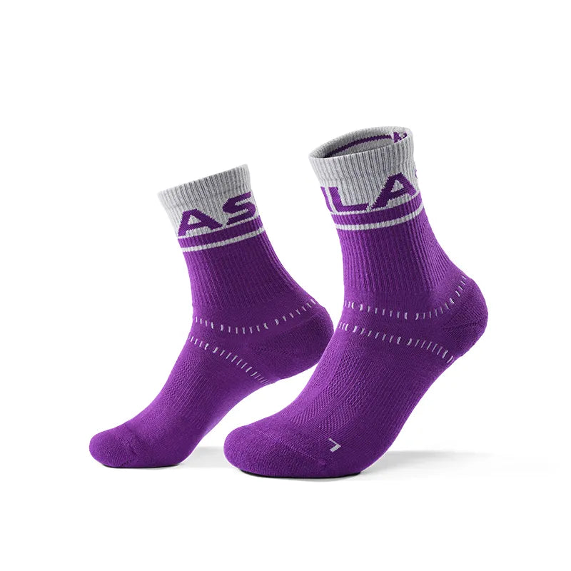 Kailas Mid-Cut Hiking Socks Unisex-Color-Light Purple/Light Frost Gray