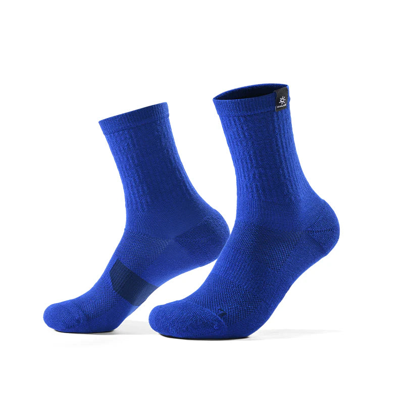 Kailas Mid-Cut Hiking Socks (2-Pack) Unisex-Color-Ice Blue/White