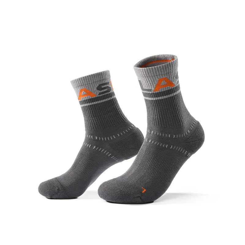 Kailas Mid-Cut Hiking Socks Unisex-Color-Dark Reddish Brown