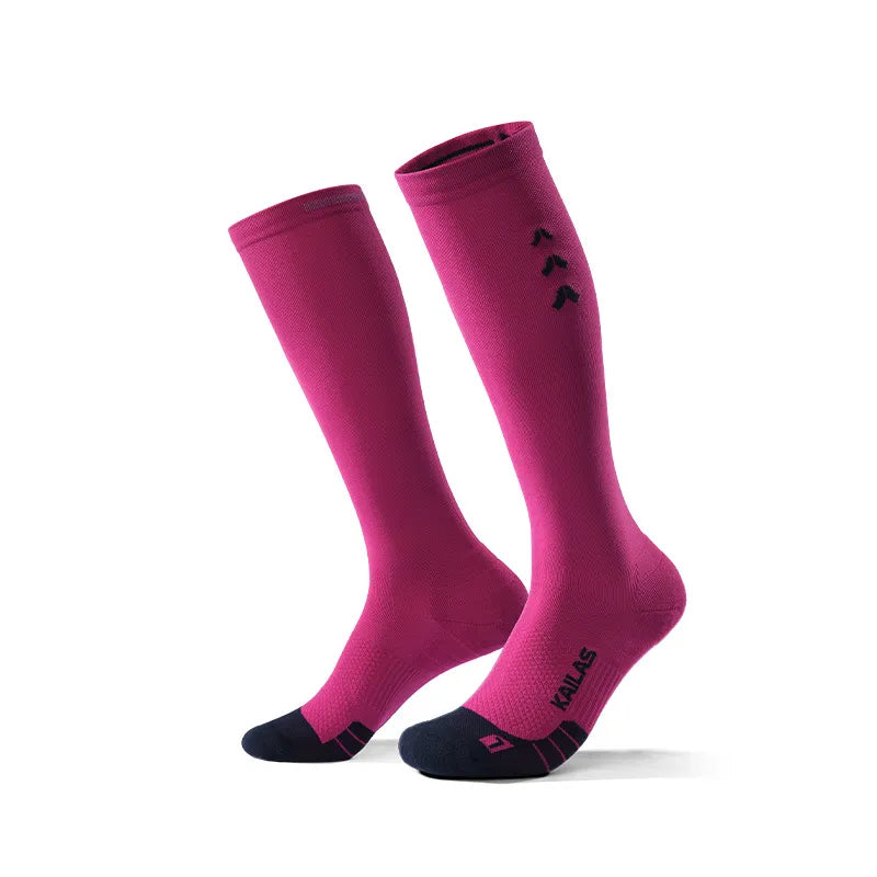 Kailas FUGA High-Cut Trail Running Socks Unisex-Color-Electric Pink