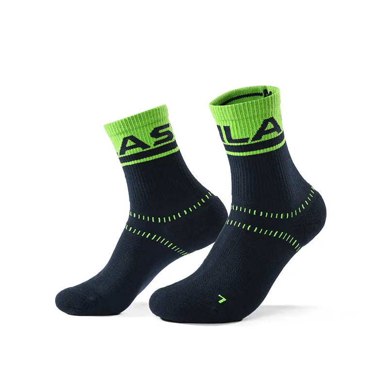 Kailas Mid-Cut Hiking Socks Unisex-Color-Dark Pastel Blue/Rapid Green