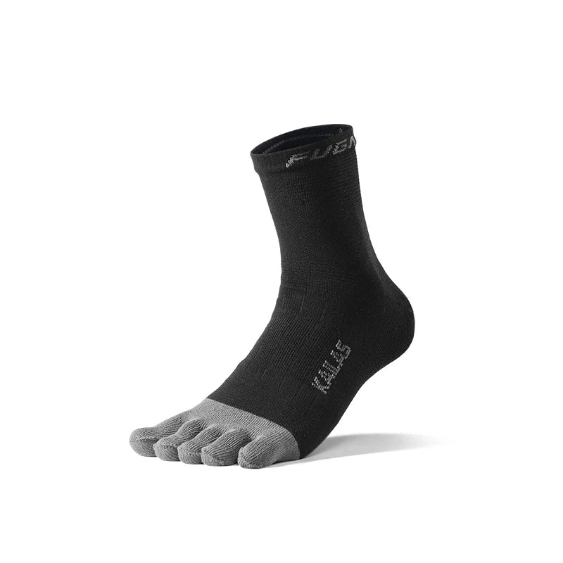 Kailas FUGA Low-Cut 5-Finger Trail Running Socks Unisex-Color-Black