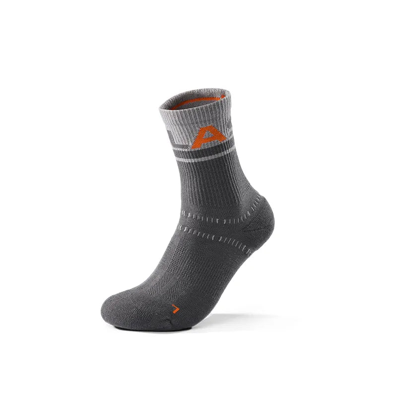 Kailas Mid-Cut Hiking Socks Unisex-Color-Dark Reddish Brown