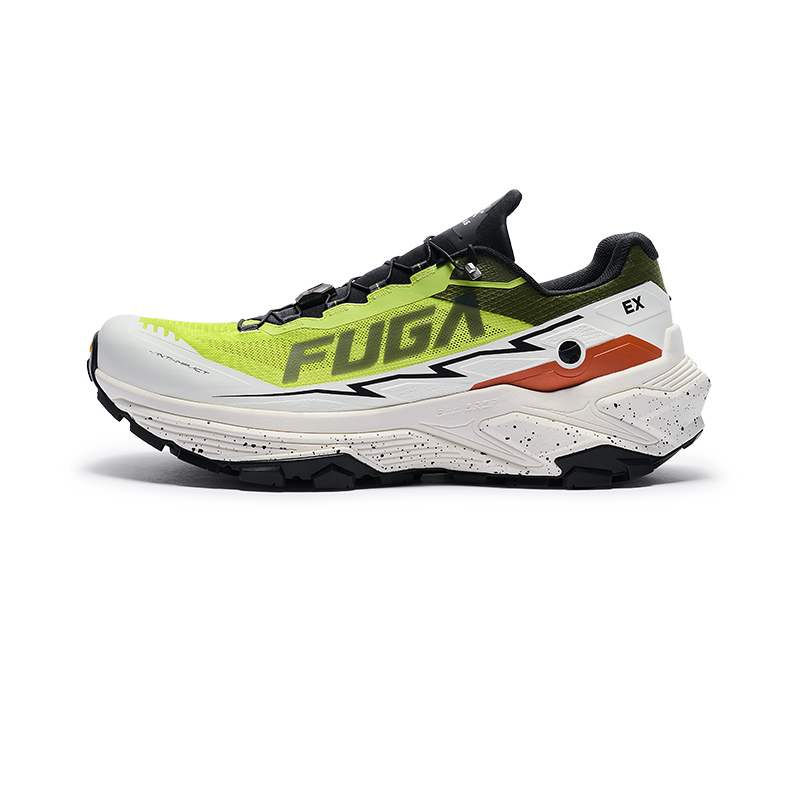 New Kailas FUGA EX 3 Trail Running Shoes Men's-Color-Golden Lemon Spark/Bright Orange