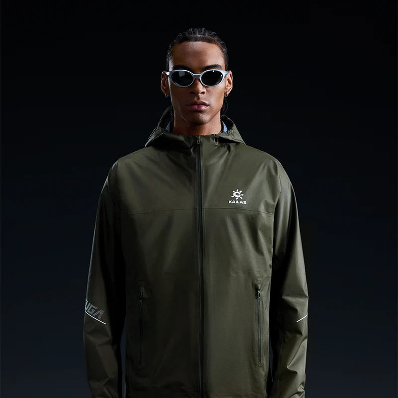 Kailas AERO 1800 Trail Running Waterproof Jacket Men's-Color-Dark Olive Green