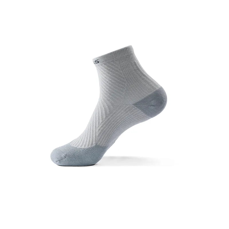 Kailas FUGA Low-Cut Trekking Socks (2-Pack) Unisex-Color-Light Frost Gray/Deep Black