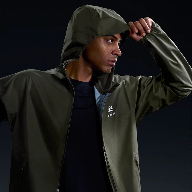 Kailas AERO 1800 Trail Running Waterproof Jacket Men's-Color-Dark Olive Green