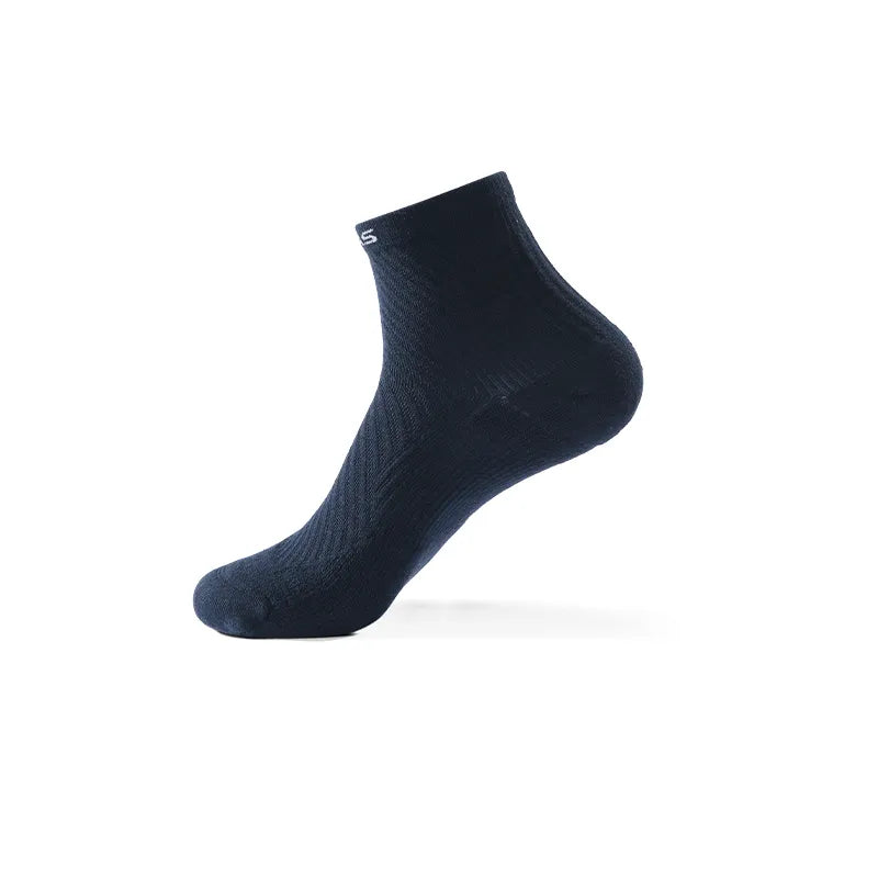 Kailas FUGA Low-Cut Trekking Socks (2-Pack) Unisex-Color-Dark Pastel Blue/Dark Reddish Brown