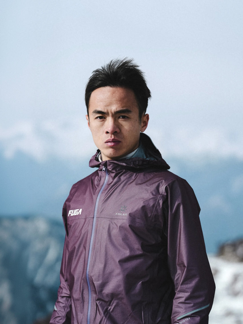 KAILAS FUGA male athlete wearing mountain running jacket