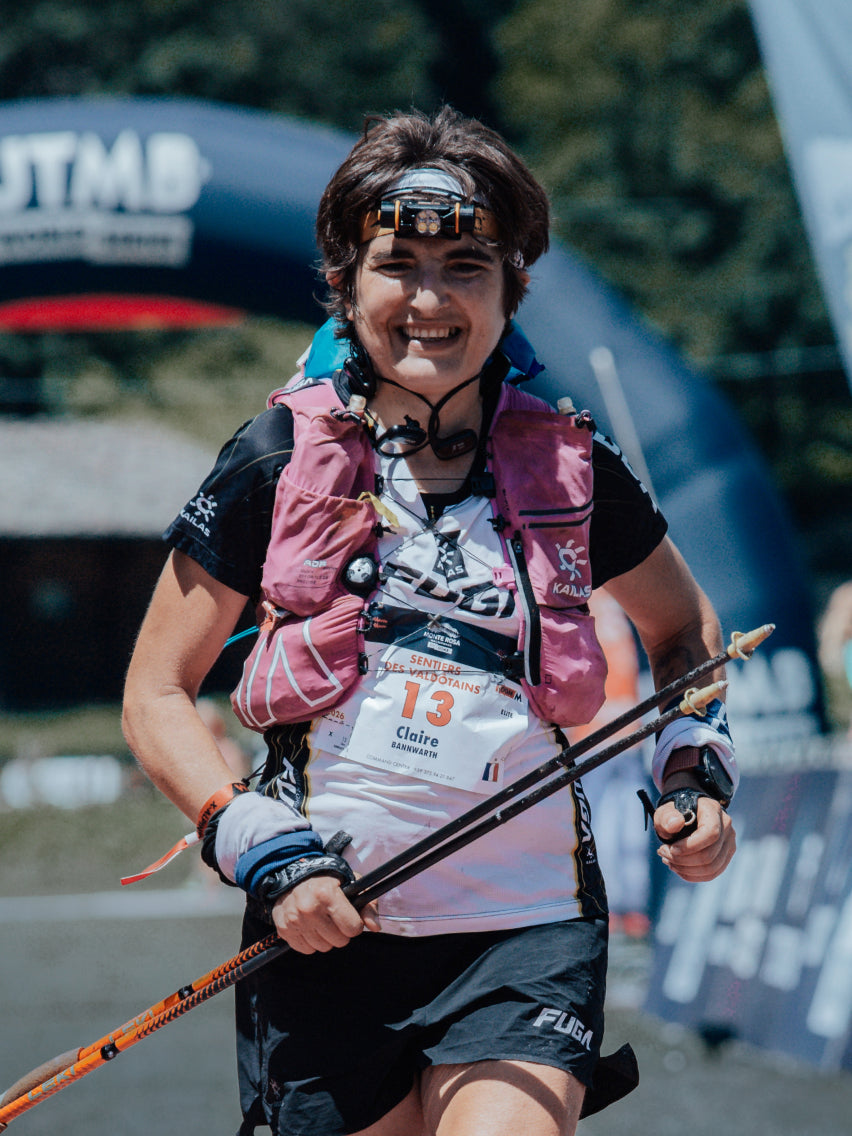 KAILAS FUGA athlete Claire Bannwarth during trail race
