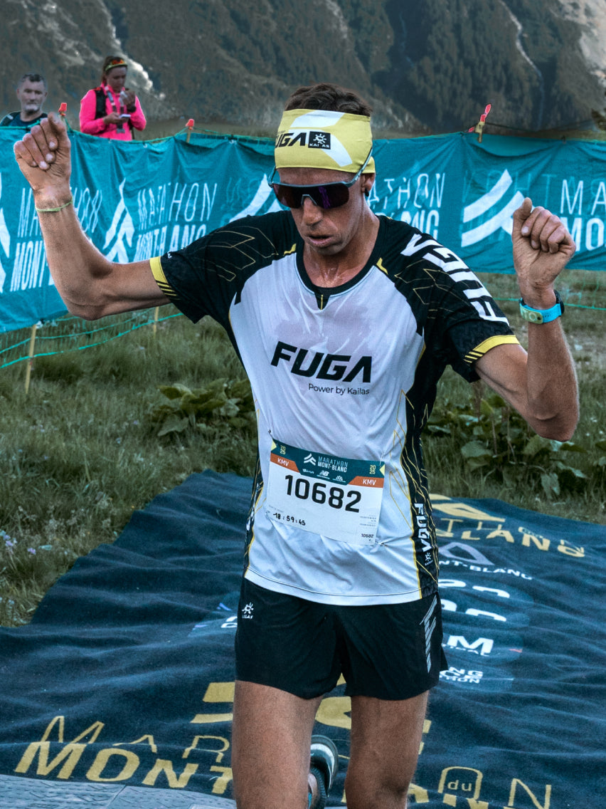 KAILAS FUGA athlete Daniel Thedy crossing race finish