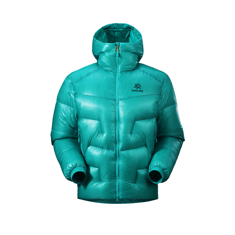 New Kailas 5000GT Alpine 1000FP Hooded Down Jacket Unisex-Color-Ledomanin Blue