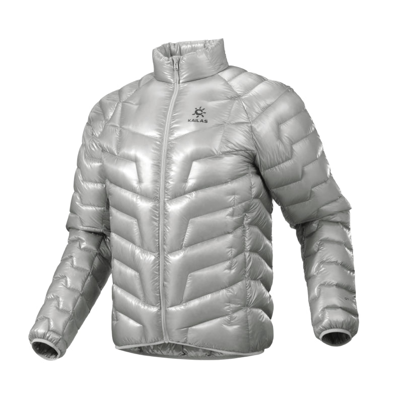 Kailas GT ZERO 900FP Goose Down Stand Collar Jacket Men's-Color-Sliver White