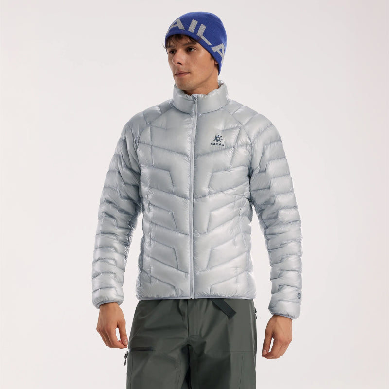Kailas GT ZERO 900FP Goose Down Stand Collar Jacket Men's-Color-Sliver White