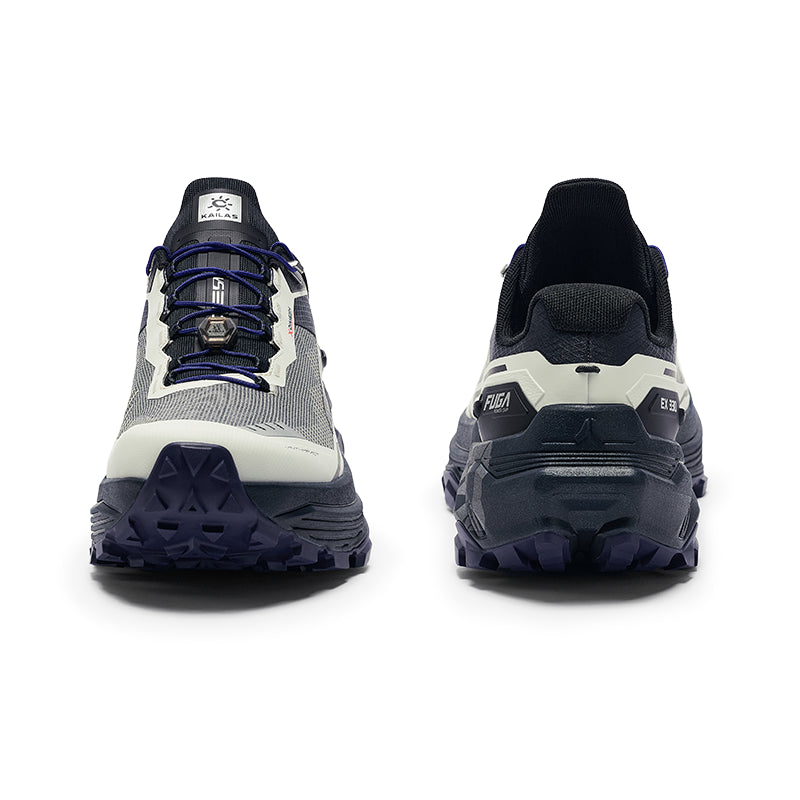 New Kailas FUGA EX 330 Trail Running Shoes Men's-Color-Ivory White/Iridescent Blue