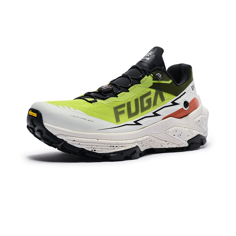 New Kailas FUGA EX 3 Trail Running Shoes Men's-Color-Golden Lemon Spark/Bright Orange