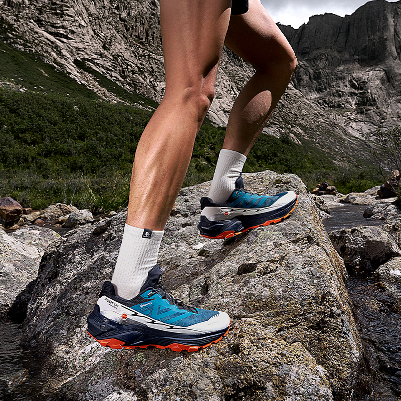 Kailas Fuga EX 3 GTX Waterproof Trail Running Shoes Men's-Color-Cyan
