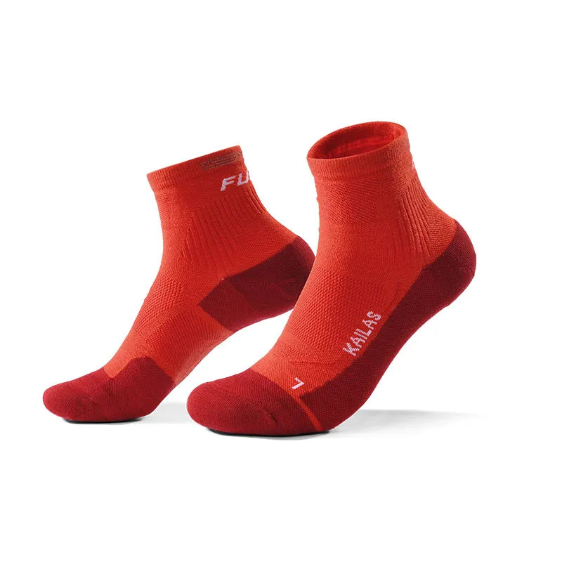 Kailas FUGA Merino Wool Low-Cut Trail Running Socks Unisex-Color-fuga orange