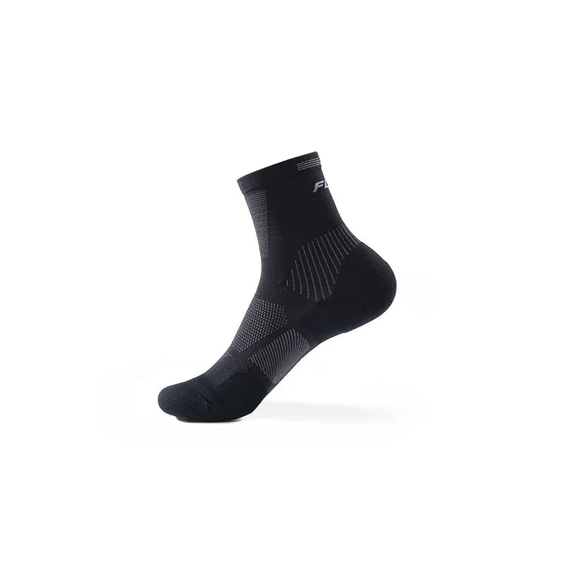Kailas FUGA Mid-Cut Trail Running Socks Unisex-Color-Black