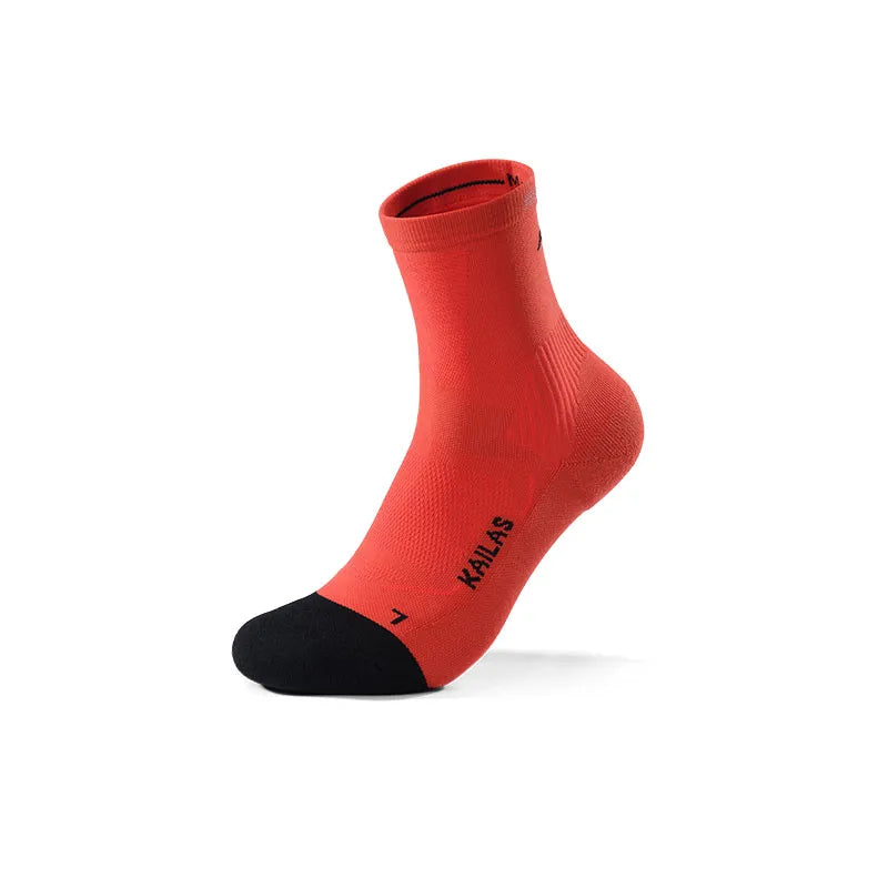 Kailas FUGA Mid-Cut Trail Running Socks Unisex-Color-Orange