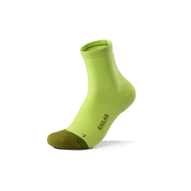 Kailas FUGA Mid-Cut Trail Running Socks Unisex-Color-Green