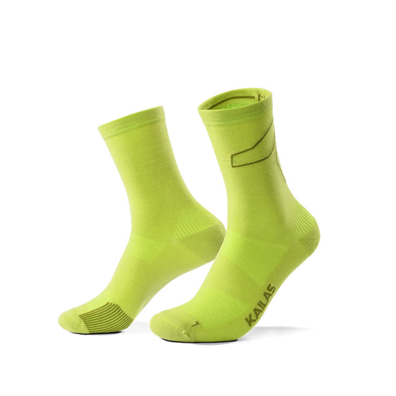Kailas Mid-cut Heavy Duty Coolmax® Trail Running Socks Unisex-Color-green