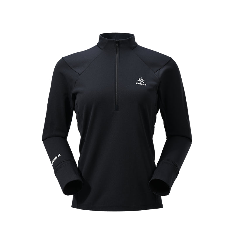 KAILAS FUGA Technical Mock Neck Long Sleeve T-shirt Women’s-Color-black