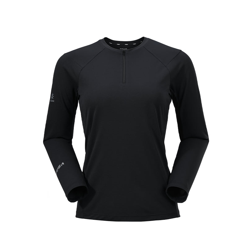 KAILAS FUGA Zipped Long Sleeve Functional T-shirt Women's-Color-Black