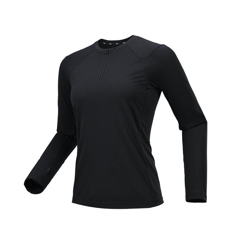 KAILAS FUGA Zipped Long Sleeve Functional T-shirt Women's-Color-Black