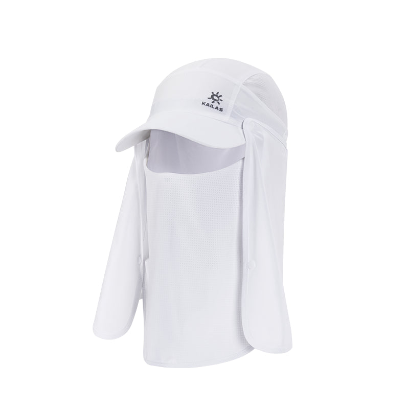 Kailas Neck Flap Baseball Cap-Color-white