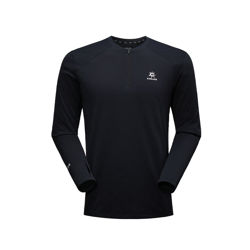 KAILAS FUGA Half Zip Long-sleeve Functional T-shirt Men's-Color-black